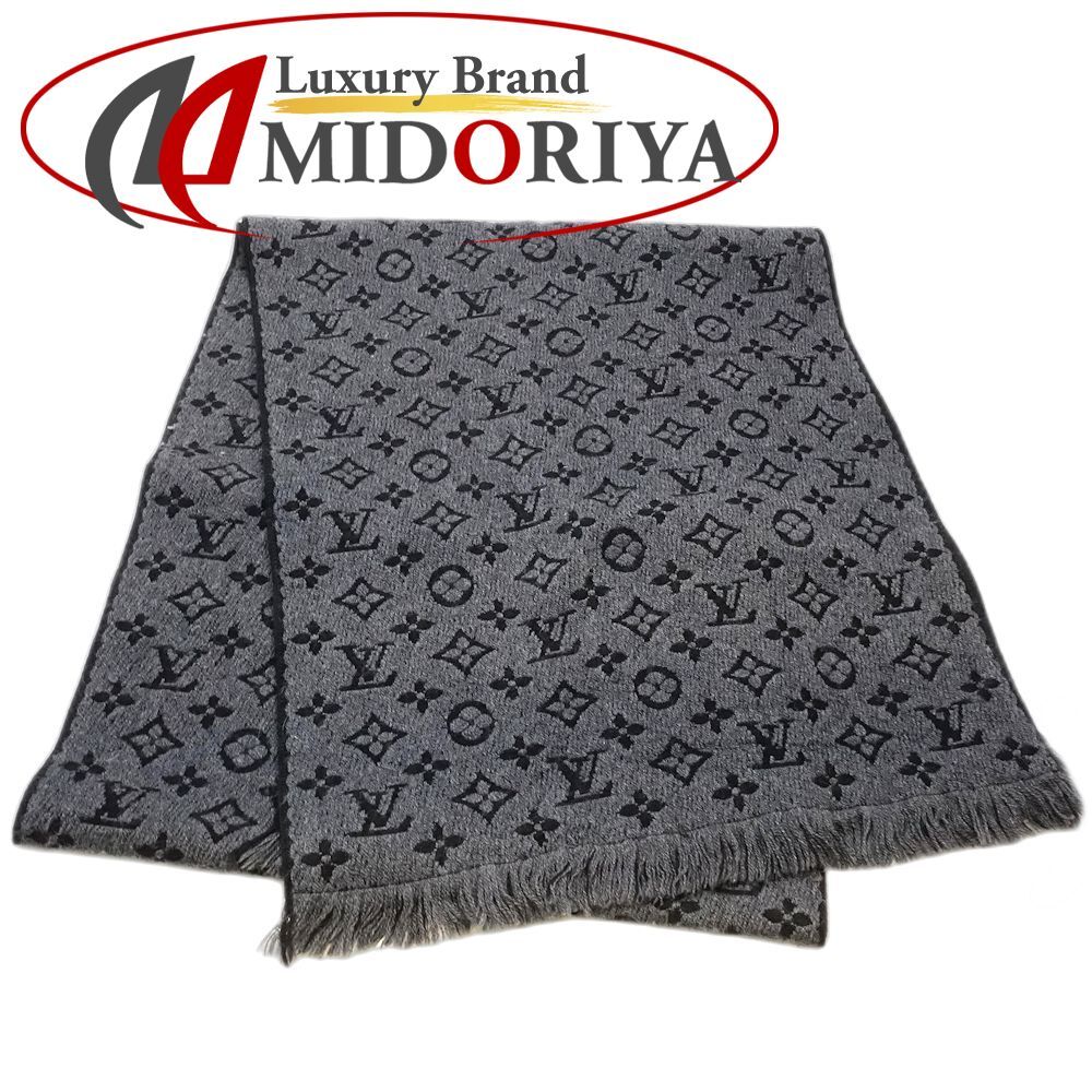 LOUIS VUITTON ルイヴィトン マフラー エシャルプ モノグラム クラシック M 78526 ブラック グレー レディース 181769
