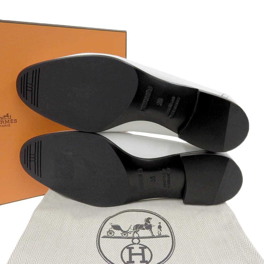 HERMES エルメス 新品同様 SV金具 モカシン パリ H金具 ローファー
