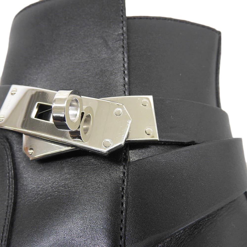 HERMES エルメス ネオ SVケリー金具 プレーントゥ ショートブーツ