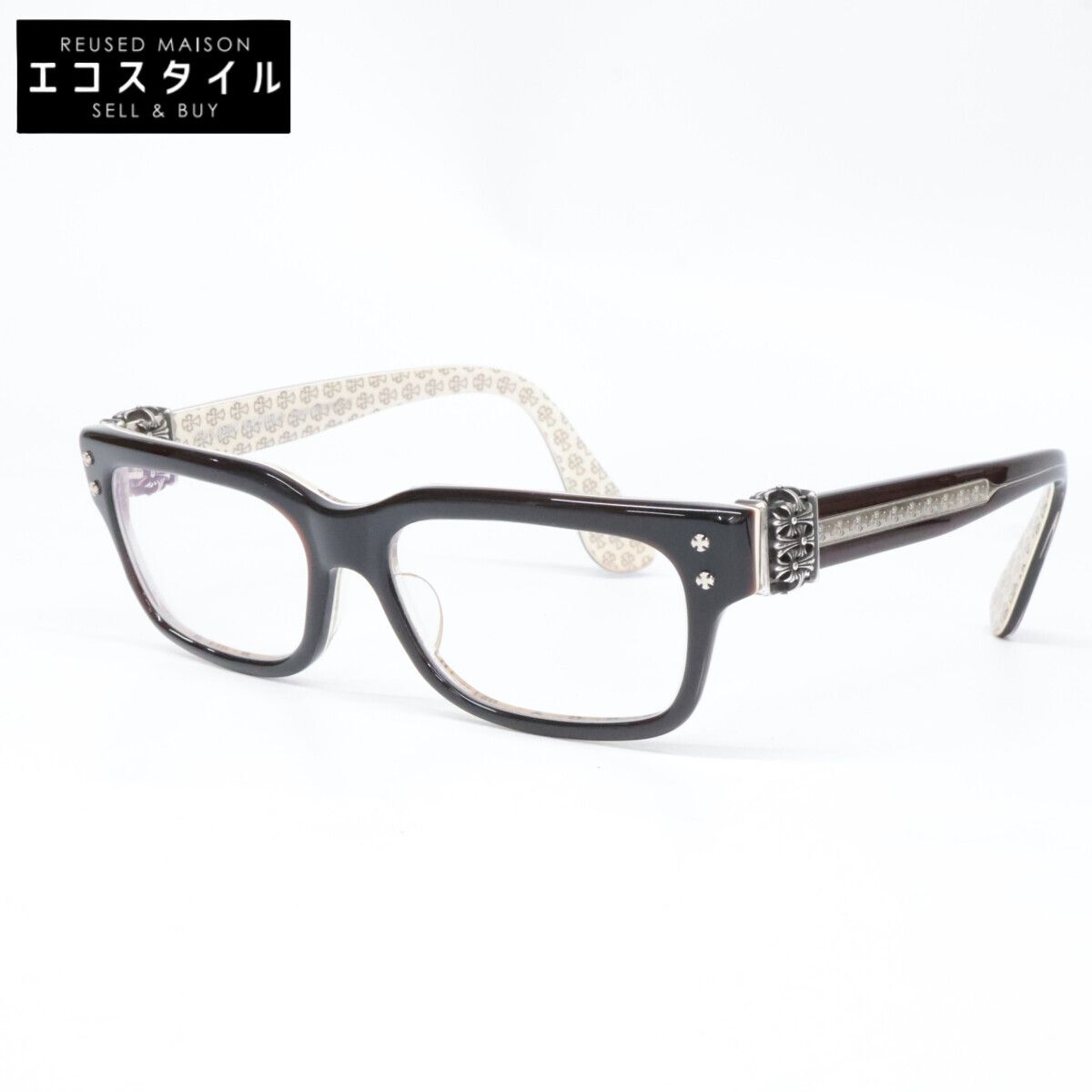 Chrome Hearts クロムハーツ HEY JACK U LATE A セメタリークロス ウェリントン アイウェア メガネ 55 17 153