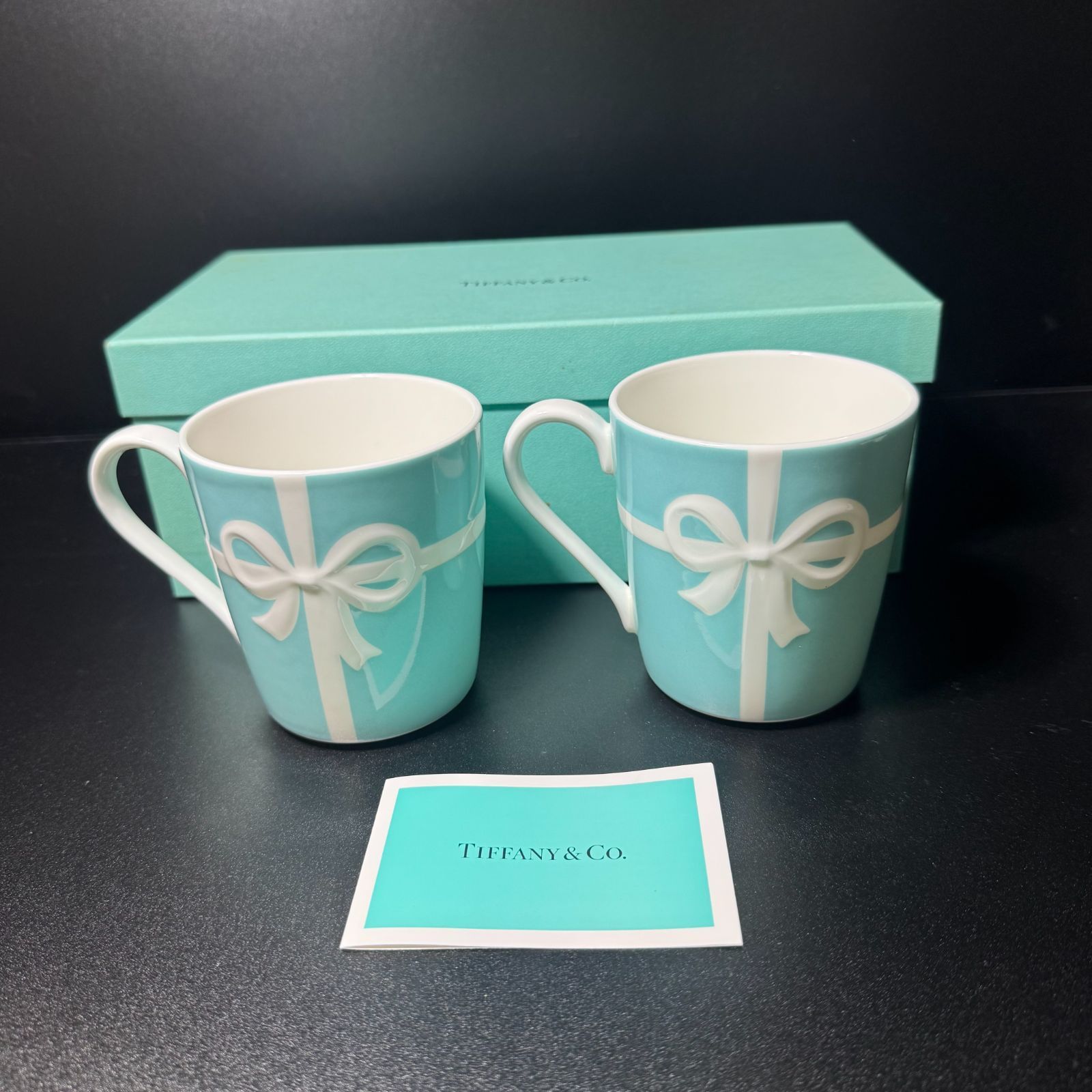 ティファニー ブルーリボンボックスペアマグカップ