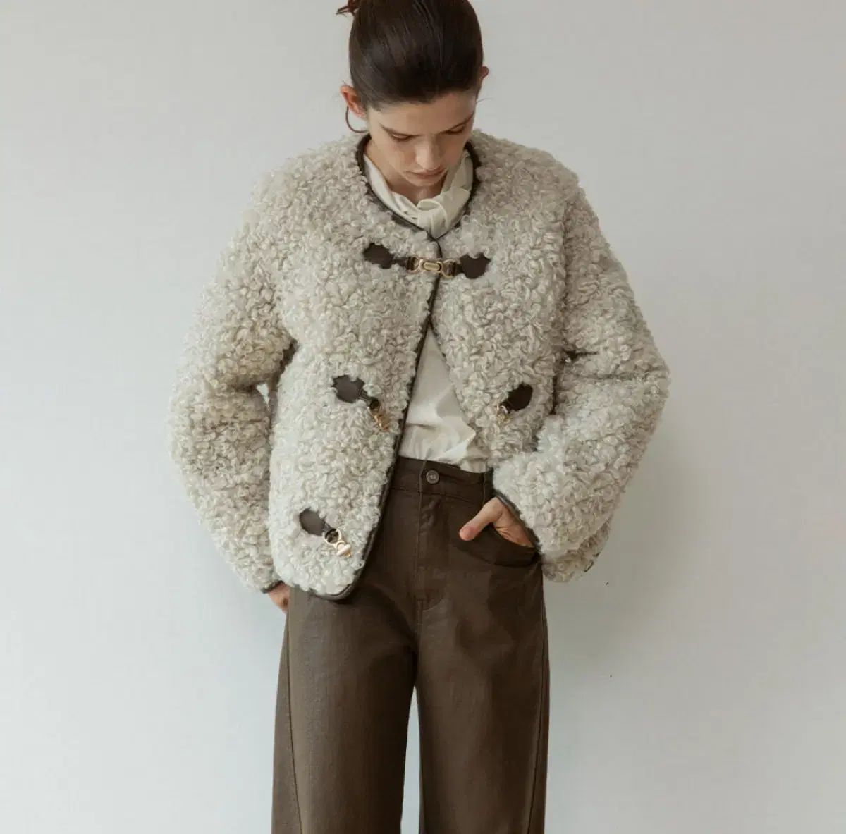 LOEUVRE Toggle Point Fur Jacket sサイズ