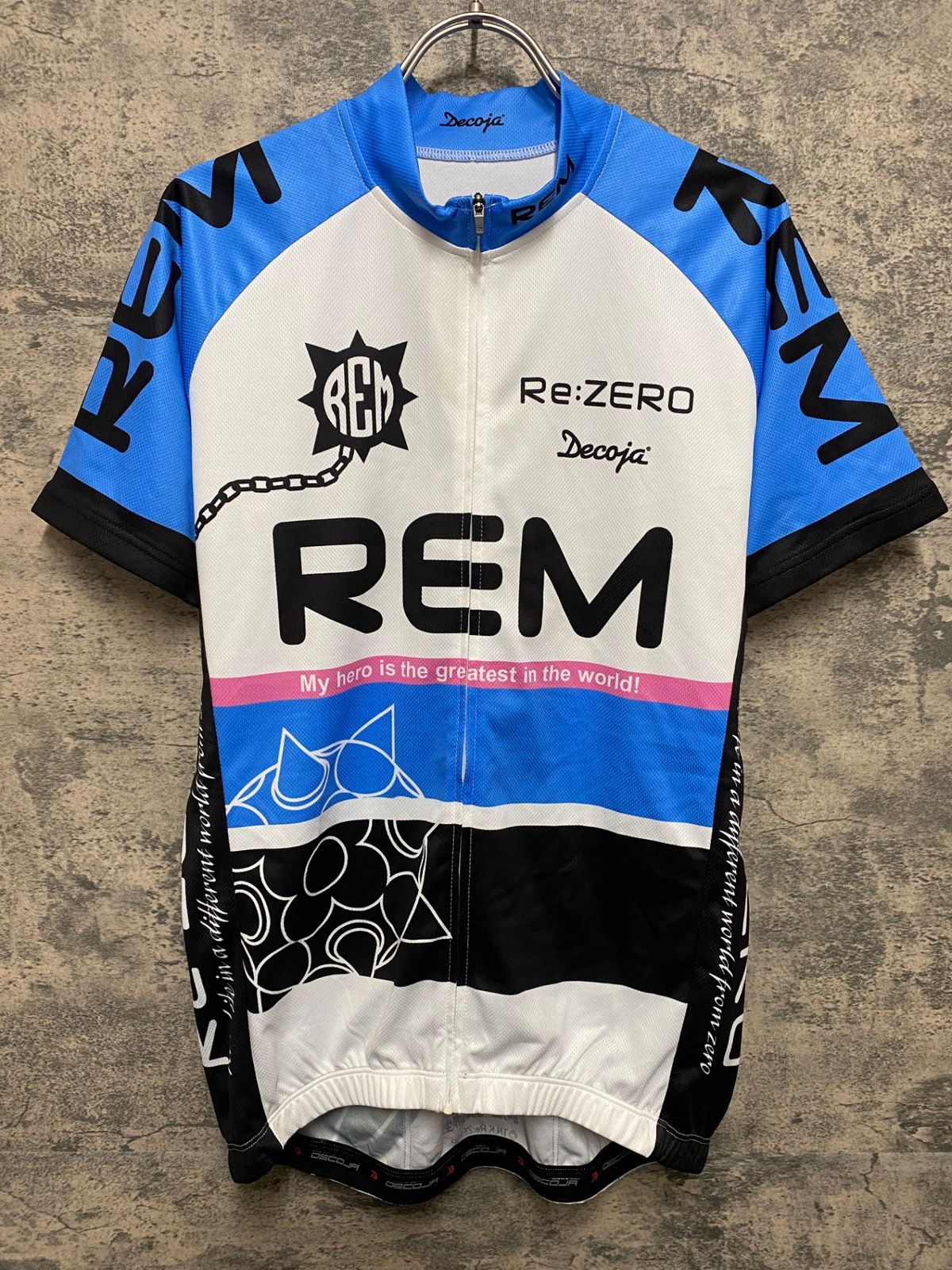DECOJA 半袖サイクルジャージ JQ009 DECOJA 半袖 サイクルジャージ 総柄 XL Re：ゼロから始める異