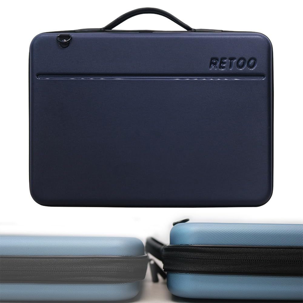 RETOO ノートパソコン パソコンケース ハード 13.3 14 15 15.6 17インチ PCケース パソコンカバー タブレット ケース 耐衝撃 ラップトップ 肩紐 ショルダー 取り外し 軽量 撥水加工 防水 衝撃吸収 パソコンバッグ 通勤 通
