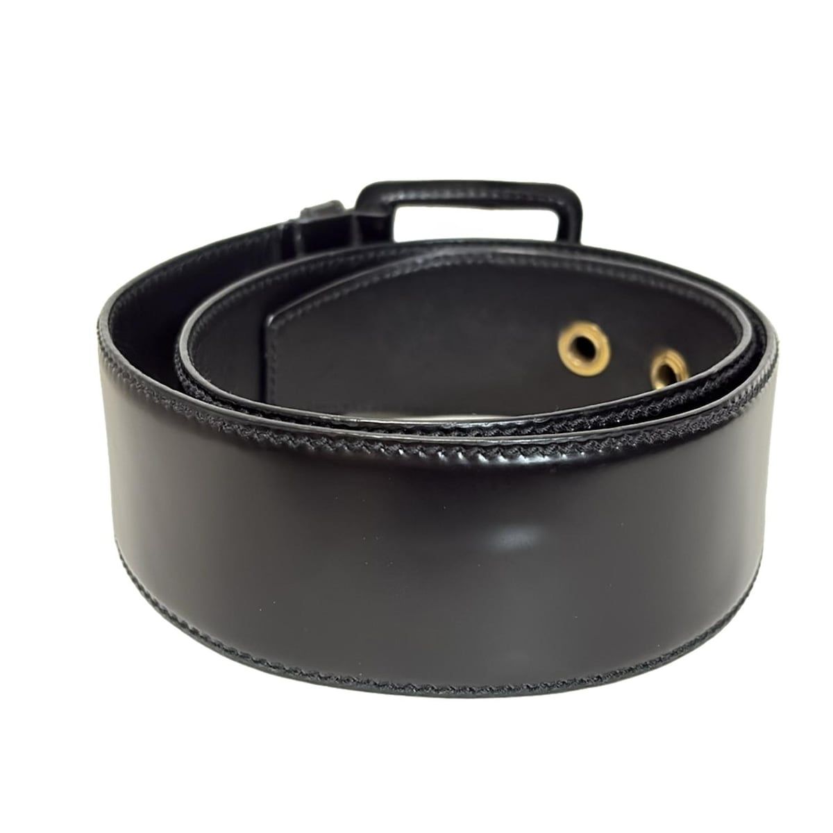 miumiu(ミュウミュウ) ベルト 80/32 - 黒×ゴールド レザー - メルカリ