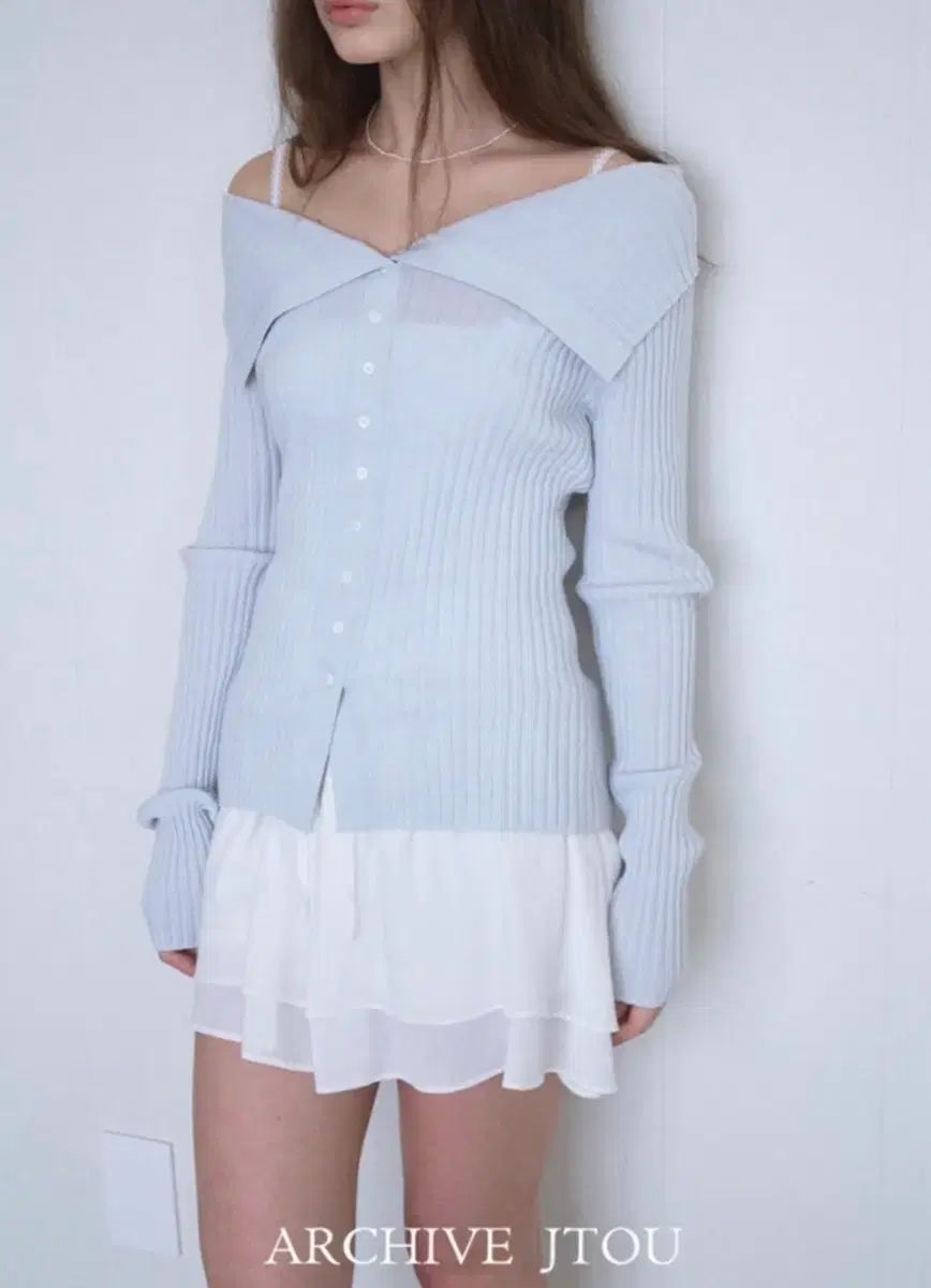 すぐ発送 ARCHIVE JTOU Pebble Cardigan スカイ ブルー