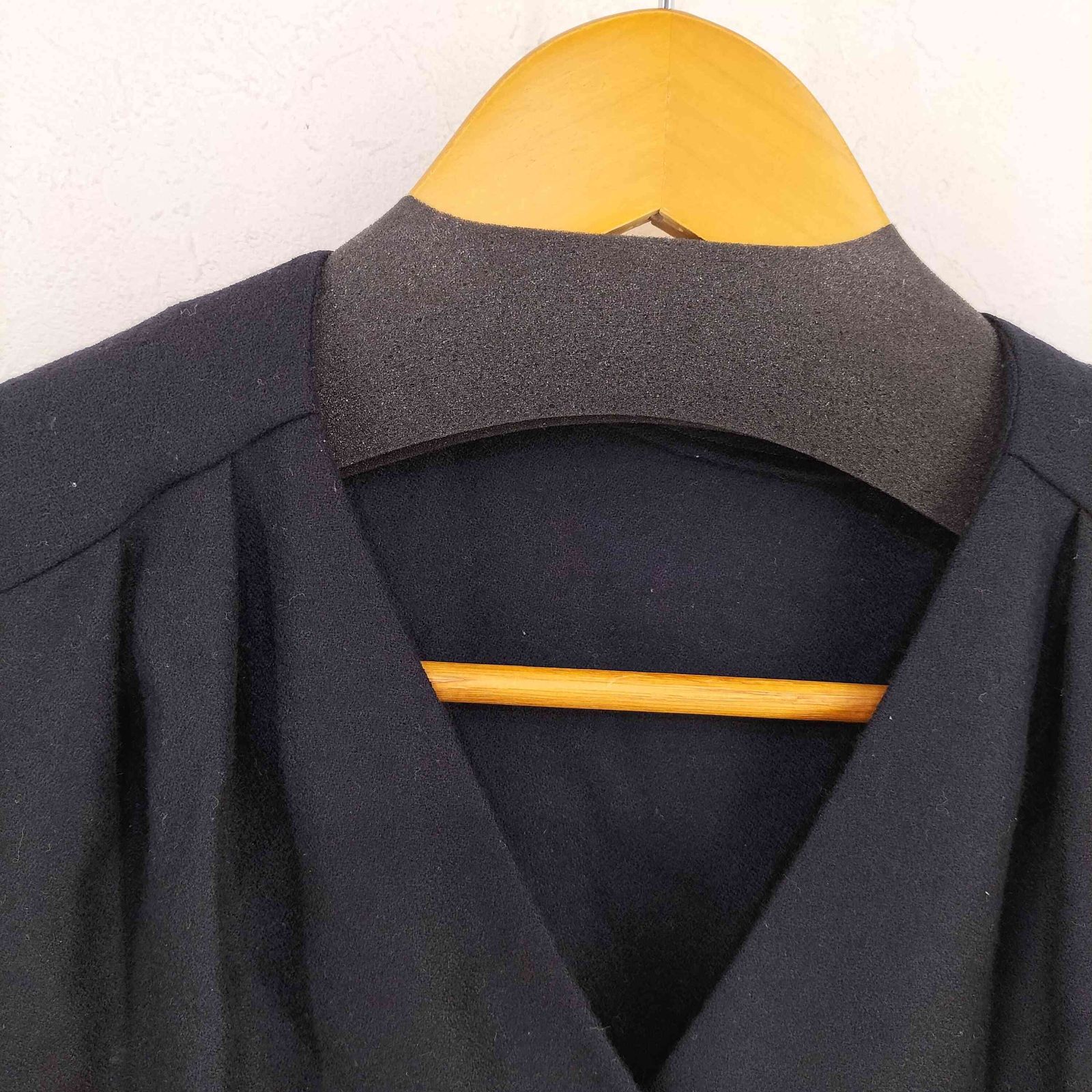 アナイ ANAYI ウールジョーゼットVネックワンピース レディース 38