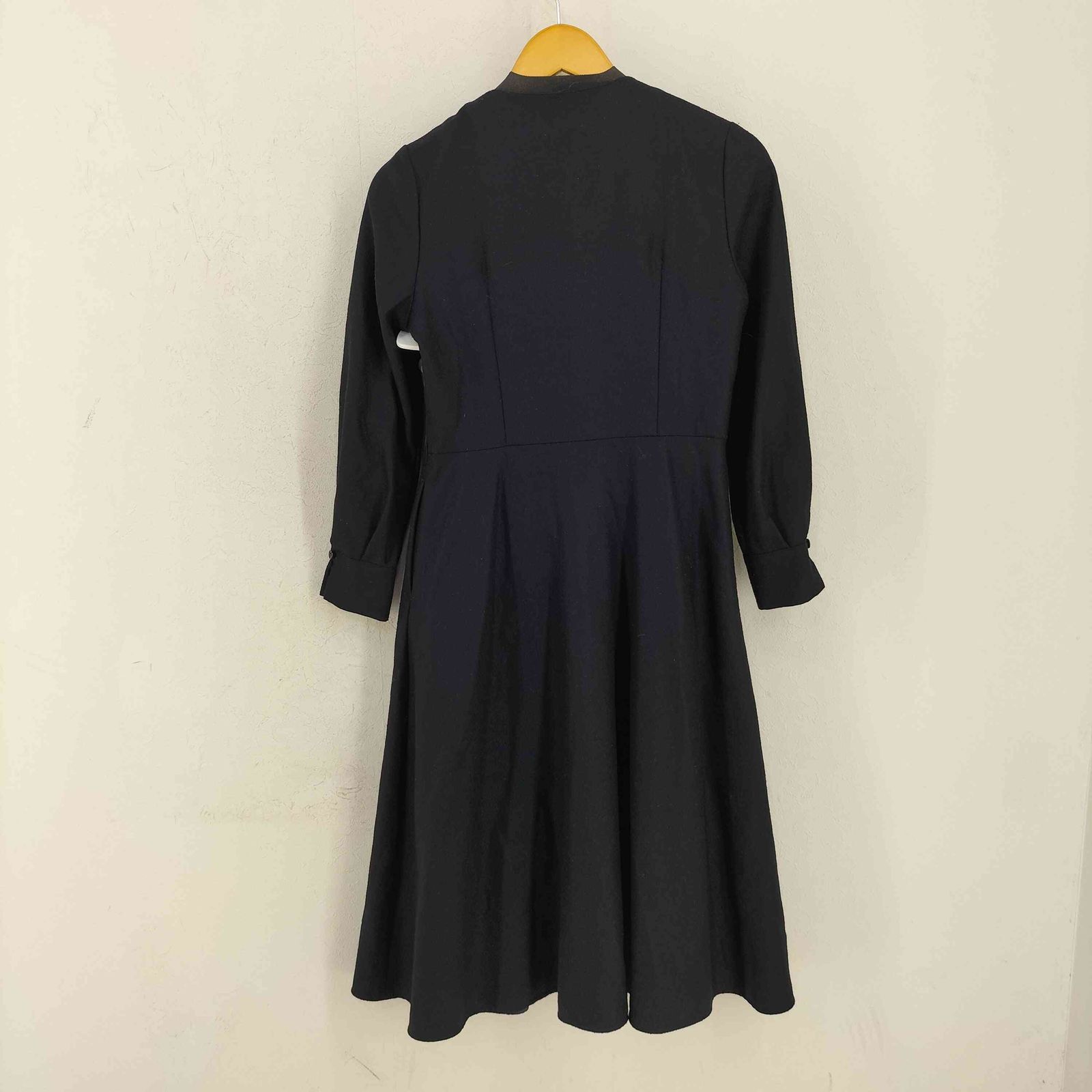 アナイ ANAYI ウールジョーゼットVネックワンピース レディース 38