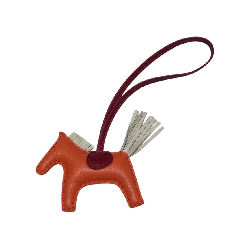 エルメス HERMES ロデオPM U刻 オレンジポピー クレ ルビー ユニセックス チャーム