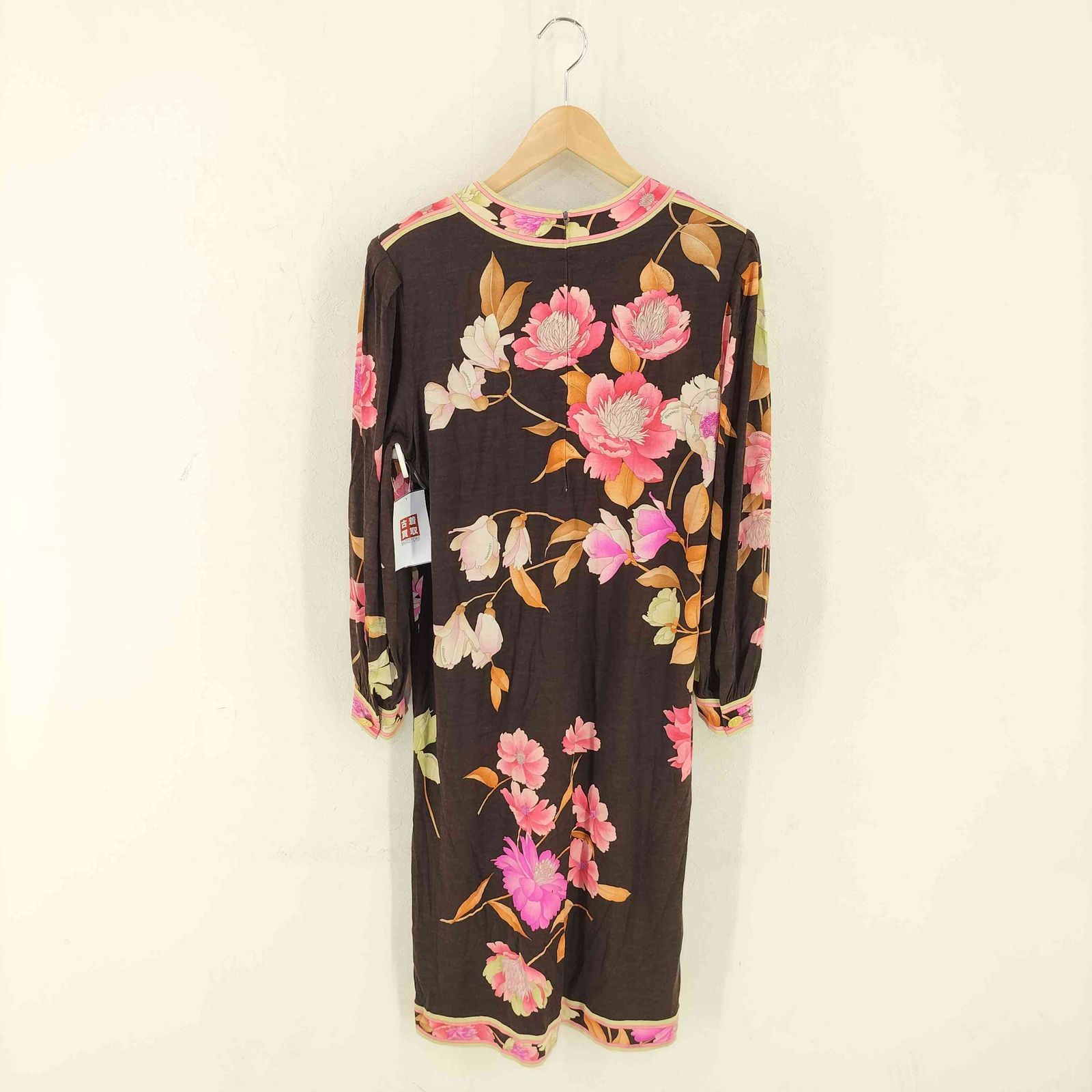 レオナール LEONARD ウールシルク フラワーパターン ワンピース レディース import L