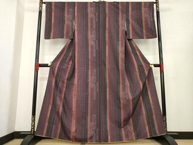 平和屋着物 結城紬 短冊花間道 正絹 ck