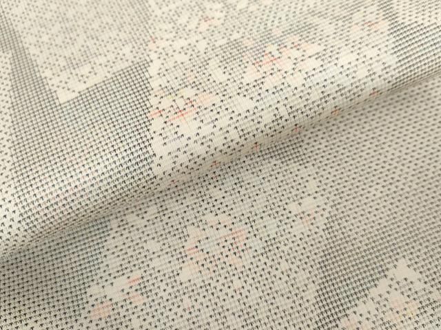  平和屋着物 本場大島紬 白大島 カタス7マルキ 色紙重ね花文 やまと誂製 正絹 cs 紬 着物