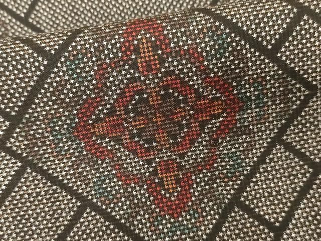 泥染め 正倉院菱重ね花文