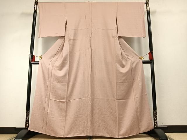 平和屋着物 世界的友禅作家 千地泰弘監修 色無地 珊瑚白箔 紋意匠 洗柿色 健勝苑扱い 正絹 fy