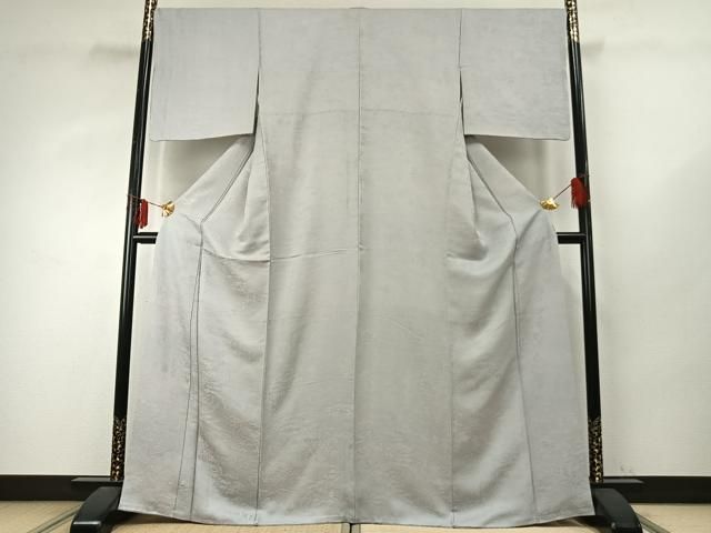 平和屋着物 上質な色無地 風景地紋 白花色 さが美扱い 正絹 fy