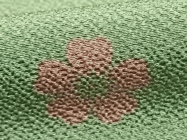 平和屋着物○世界的人形師 辻村寿三郎 ジュサブロー 小紋 舞花文 正絹