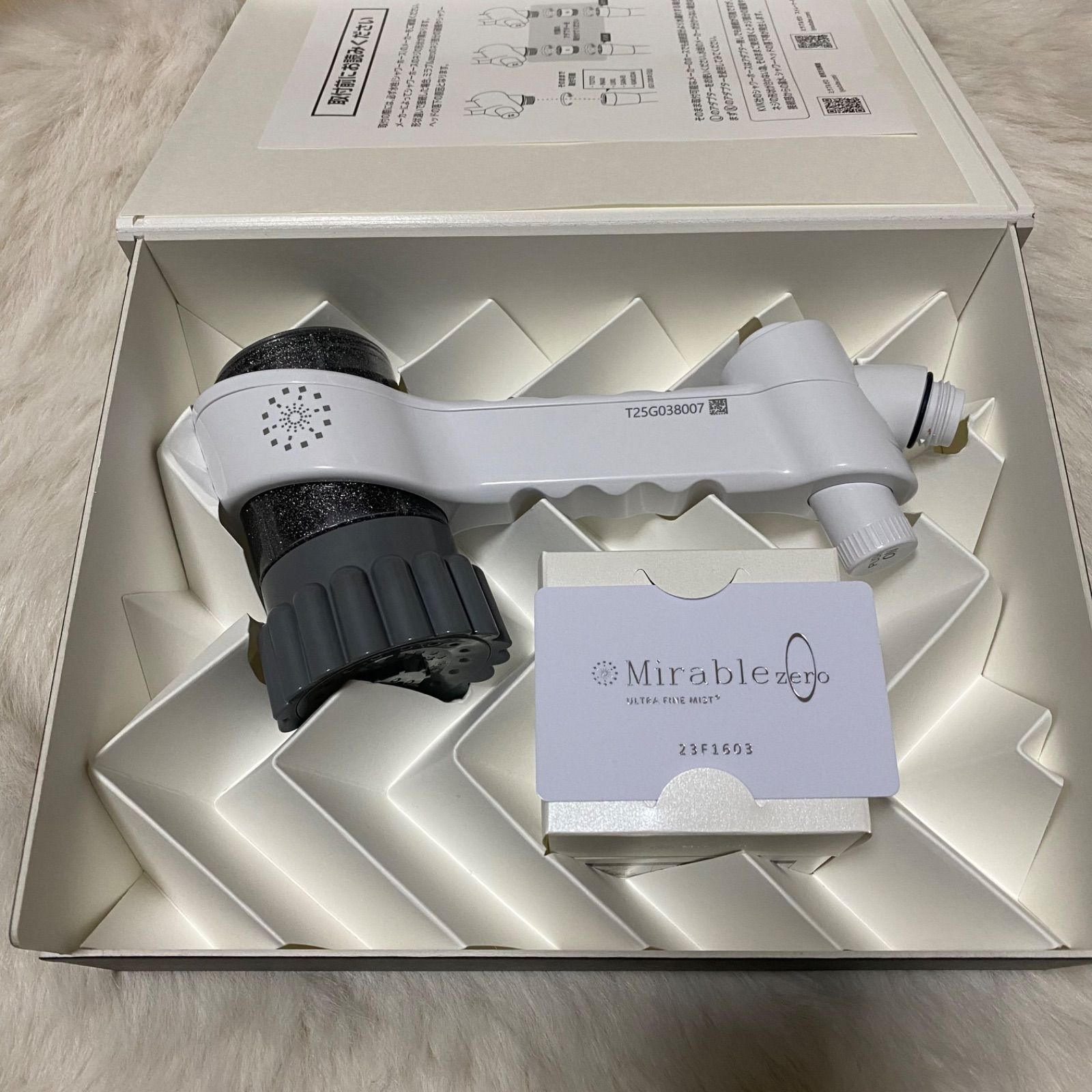 ななおお☆Mirable シャワーヘッド 未使用品 Mirable zero ULTRA FINE MIST シャワーヘッド Mirable Zero Ultra