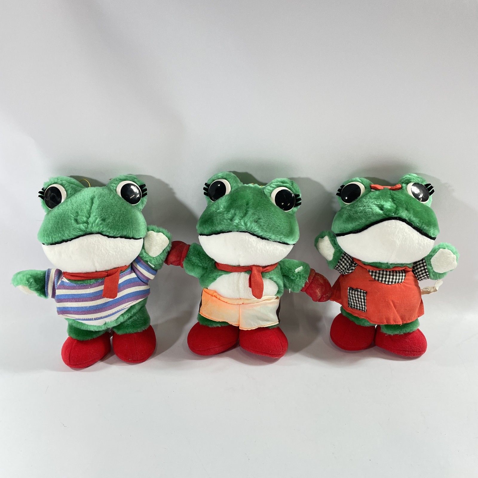 ケロヨン 藤城清治 ぬいぐるみ　非売品 ☆ レア！ 藤城清治 ケロヨン カエル ぬいぐるみ 3種 まとめ売り 全長