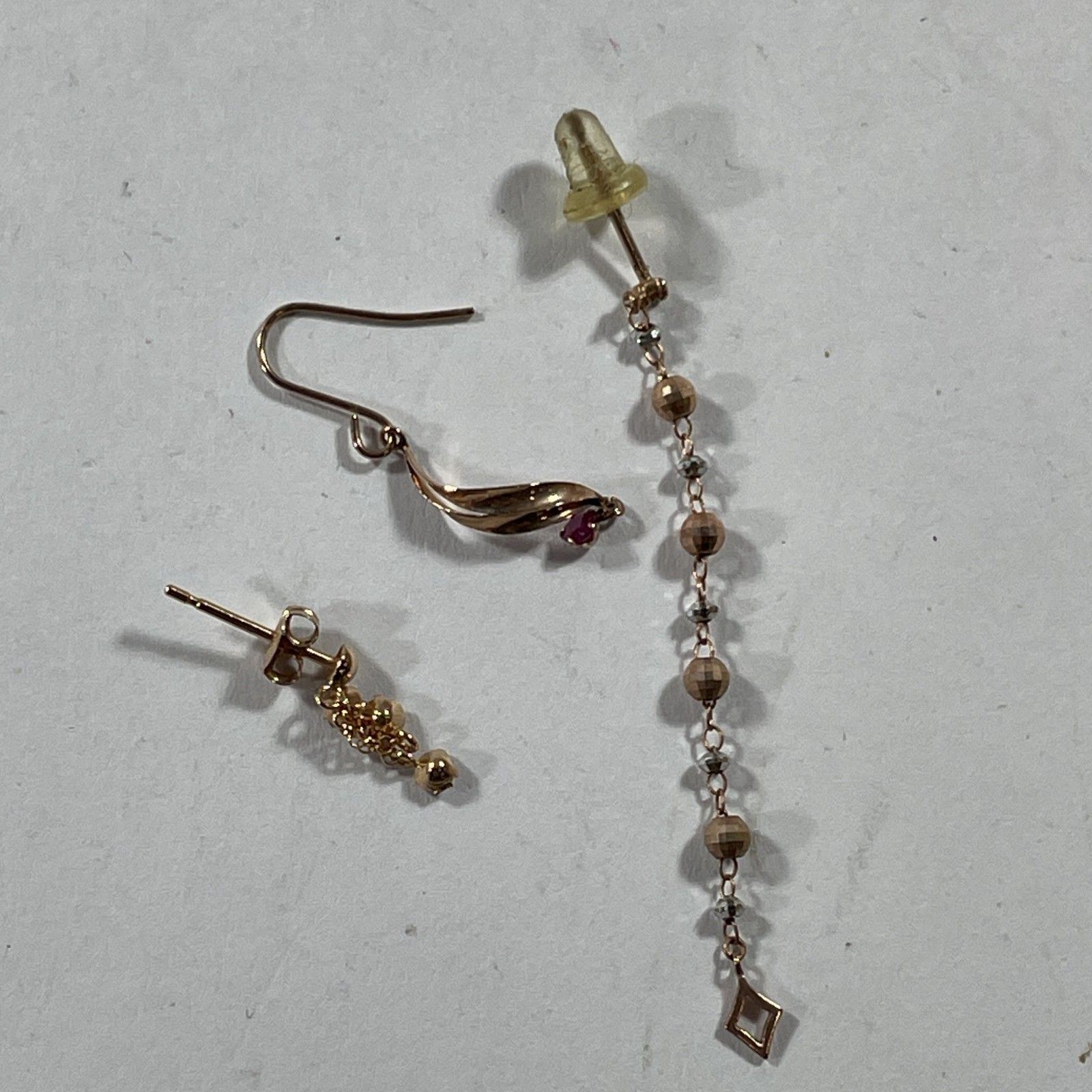 ☆ K10/K18刻印 10金/18金 ゴールド ピアス 片耳 3点まとめ売り ポスト