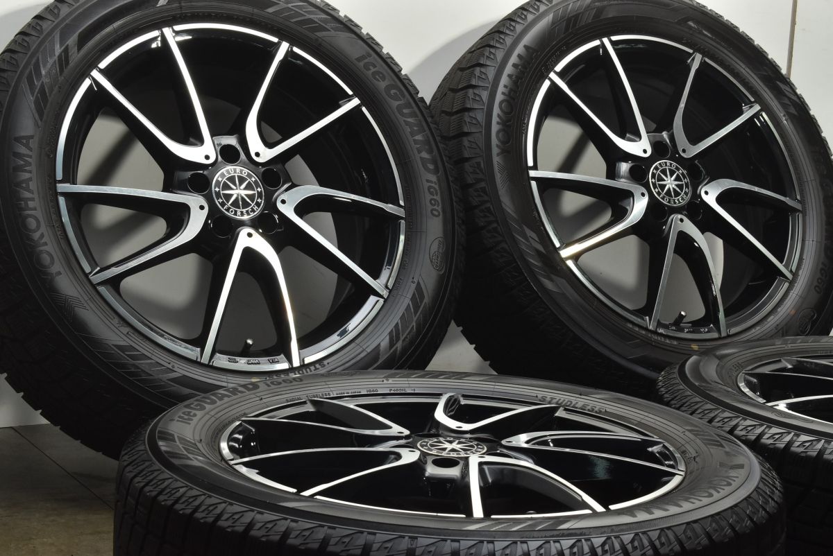 スタッドレス ユーロフォルッシュ 18 in 6 5 J 44 PCD 112 ヨコハマ アイスガード iG 60 215 R ベンツ GLA GLB EQA EQB