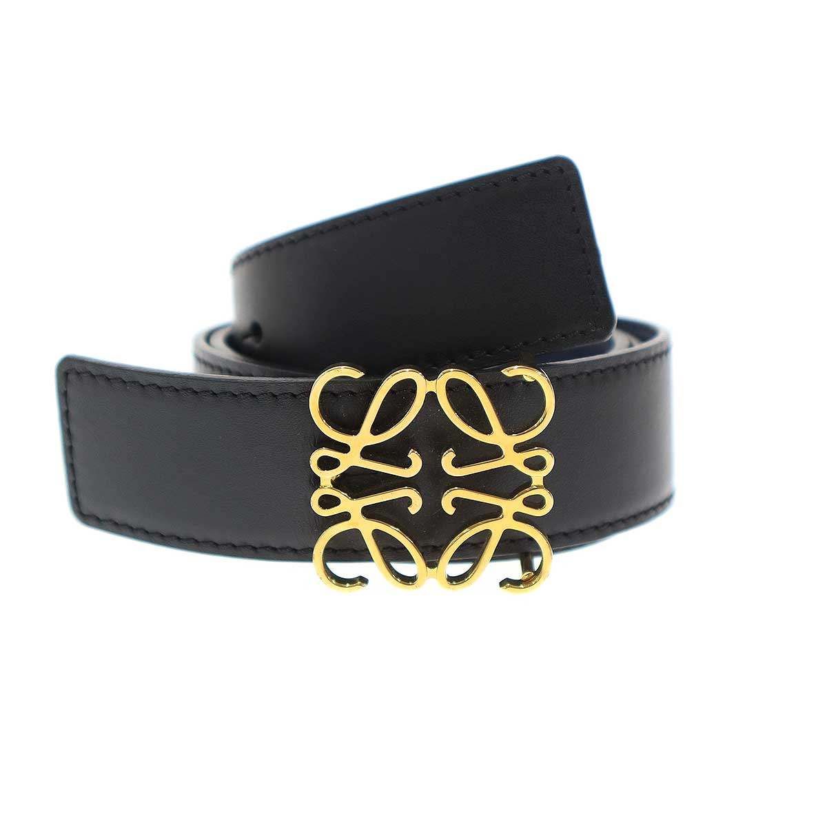 正規品　LOEWE ロエベ アナグラムバックルベルト ネイビー90/36 正規品 LOEWE ロエベ アナグラムバックルベルト ネイビー90/36 正規品