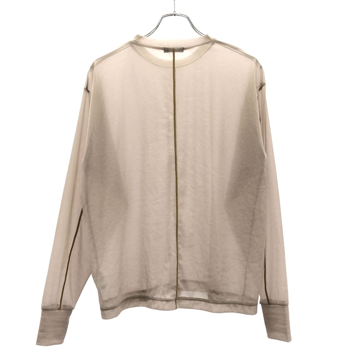 CLANE クラネ LINE SHEER L/S TOPS ラインシアーロングスリーブ 