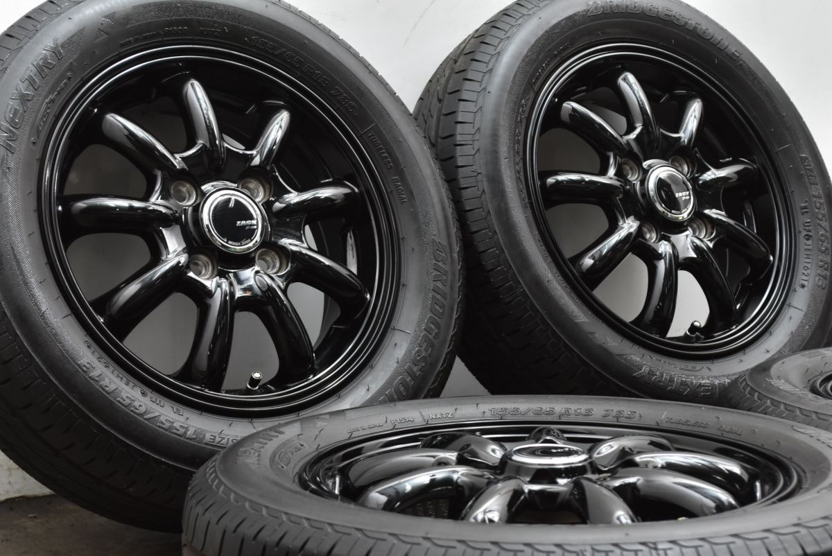 バリ溝 ザック JP 209 13 in 4 00 B 42 PCD 100 ブリヂストン ネクストリー 155 65 R アルト ワゴンR ラパン ミライース ムーブ