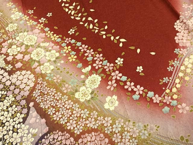 草花文 暈し染め