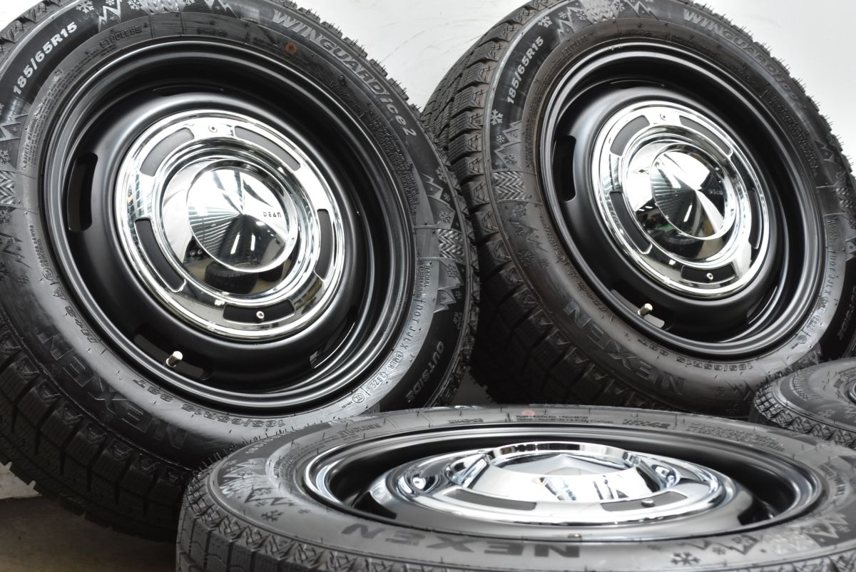 バリ溝 ディーンクロスカントリー 15 in 6 J 42 PCD 100 ネクセン ウィンガード アイス2 185 65 R フィールダー アクア デミオ MAZDA 2