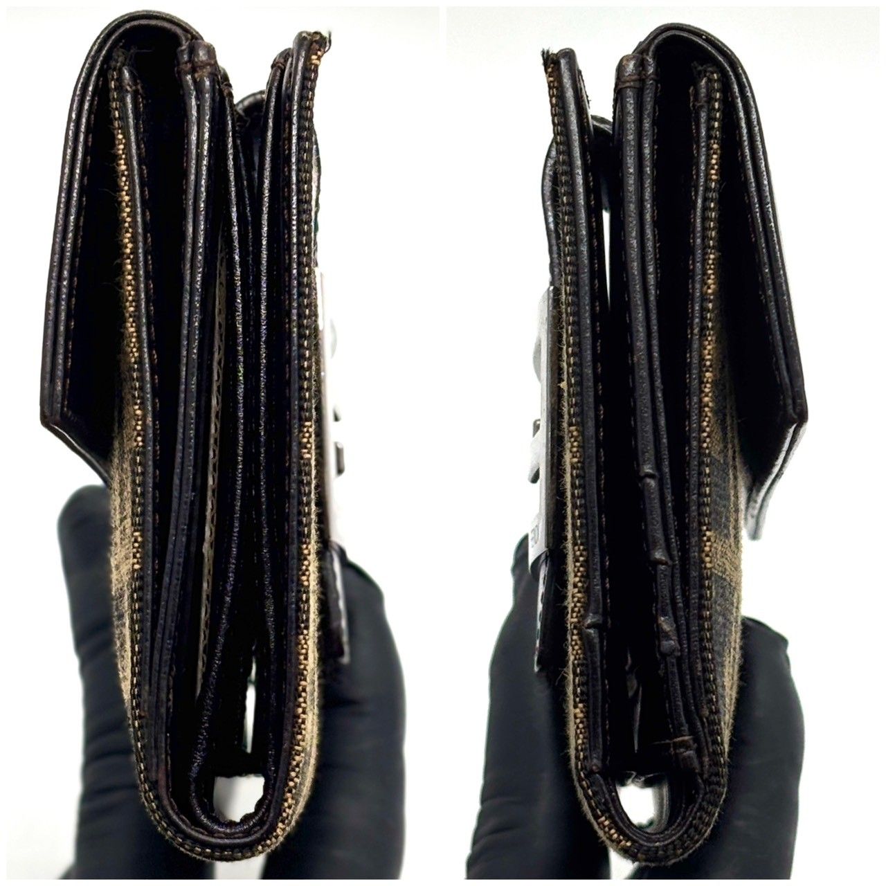 さっと ✨ FENDI Wホック ズッカ柄 8M0035 ダークブラウン さっと ✨ FENDI Wホック ズッカ柄 8M0035 ダークブラウン FENDI