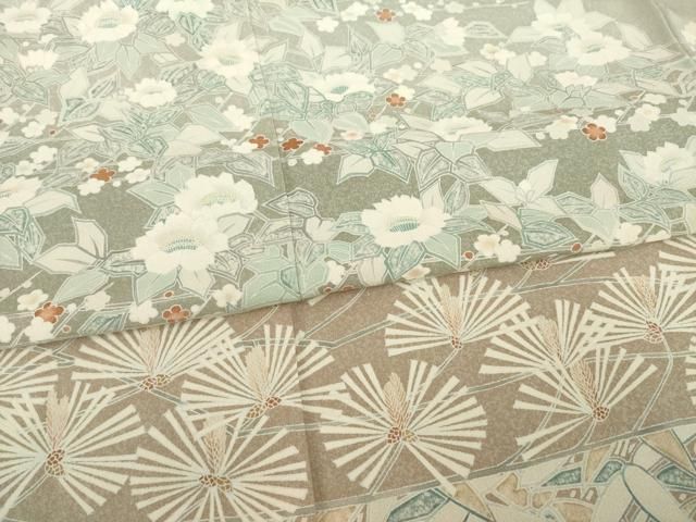 平和屋着物○東京友禅 木下冬彦 訪問着 枝花松文 暈し染め 正絹 逸品