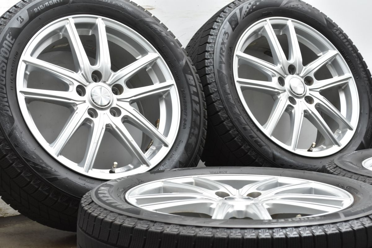 バリ溝 エコフォルム 17 in 7 J 53 PCD 114 3 ブリヂストン ブリザック VRX 215 55 R カムリ マークX エスティマ オデッセイ ヴェゼル