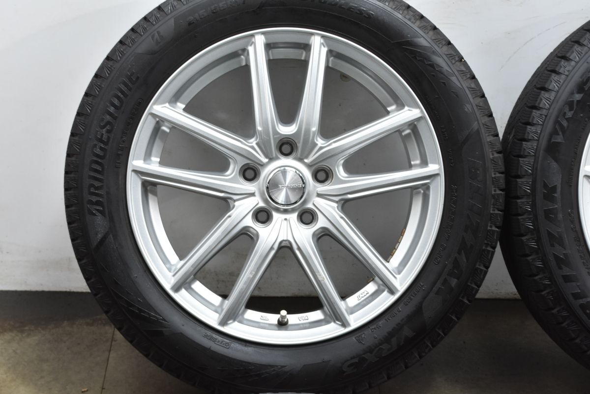  バリ溝 エコフォルム 17 in 7 J 53 PCD 114 3 ブリヂストン ブリザック VRX 215 55 R カムリ マークX エスティマ オデッセイ ヴェゼル 17インチ タイヤ ホイールセット