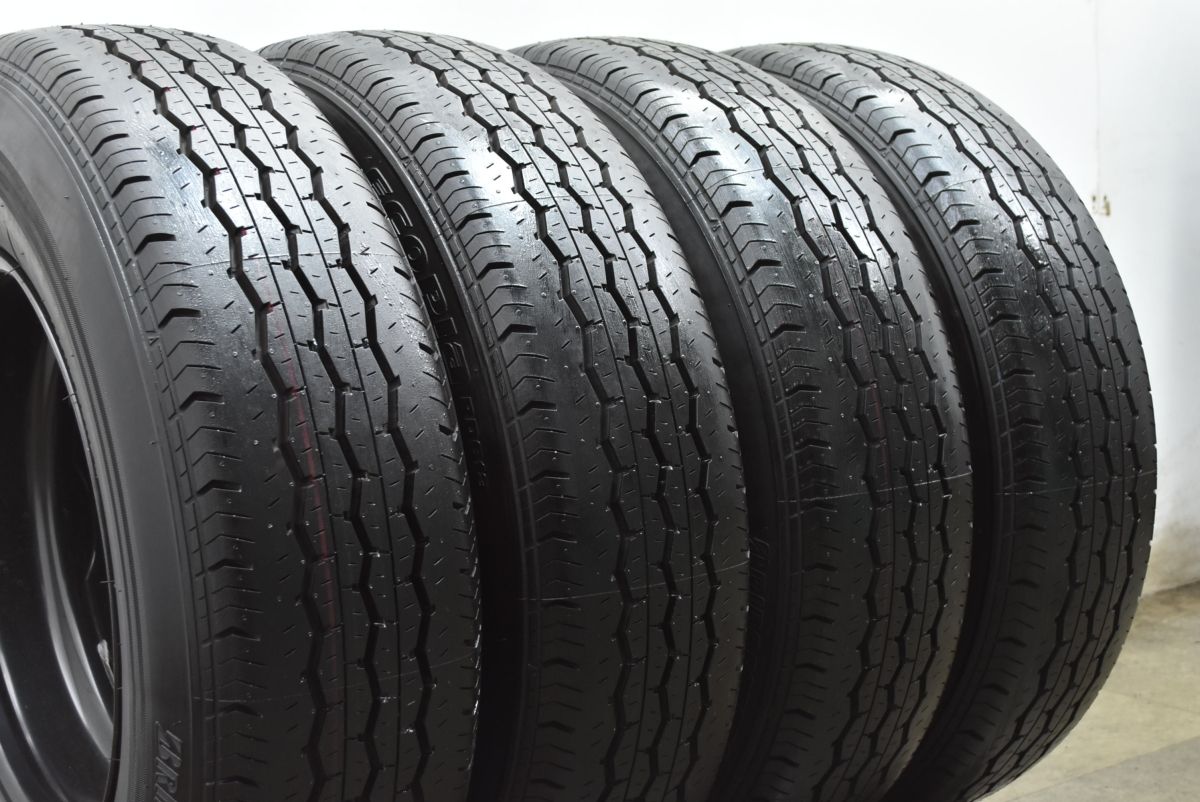  製 新車外し トヨタ 200系 ハイエース 15 in 6 J 35 PCD 139 7 ブリヂストン エコピア RD 613 195 80 R LT バリ溝 15インチ タイヤ ホイールセット