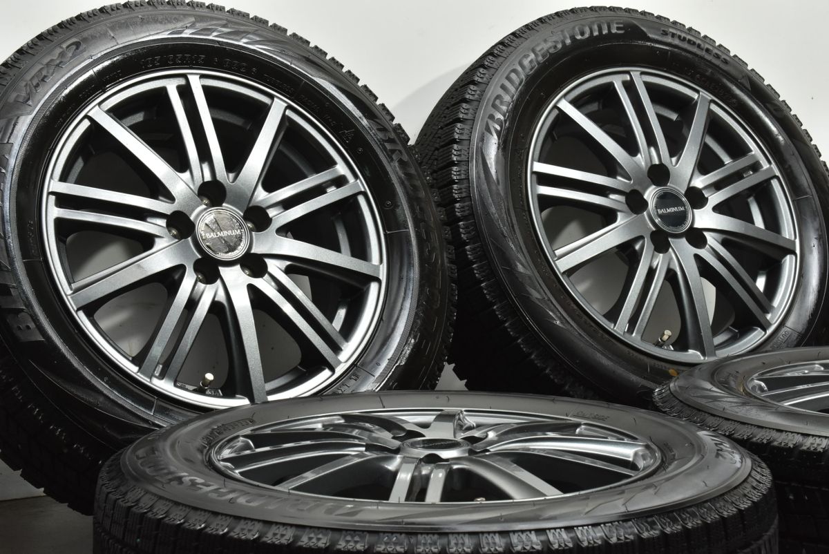 バリ溝 バルミナ 15 in 6 J 43 PCD 100 ブリヂストン ブリザック VRX 2 185 65 R 10系 シエンタ 20系 30系 プリウス 交換用