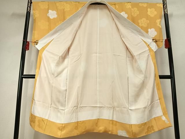 平和屋着物○長襦袢 袷 舞花文 正絹 逸品 AABE1938fy