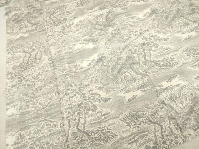 平和屋着物○都喜ヱ門 本場大島紬 9マルキ 雨後の湖 別井ワチ子作 藤絹