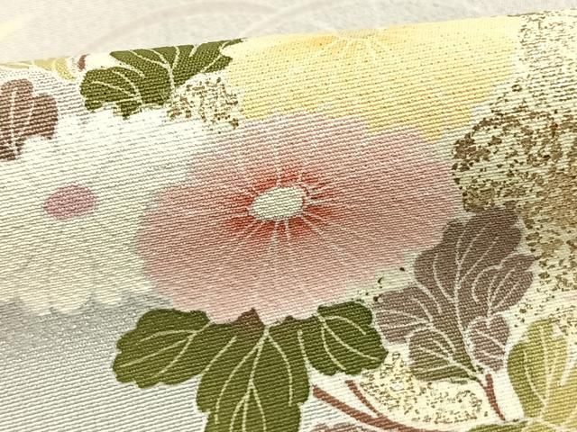 平和屋着物○訪問着 駒刺繍 草花文 暈し染め 金彩 正絹 逸品 未使用