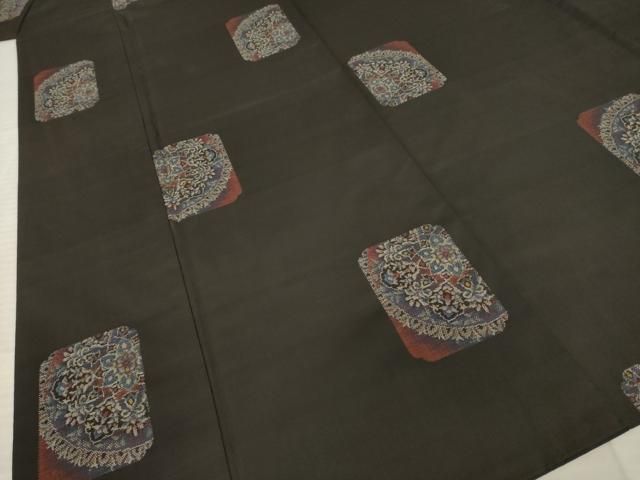 平和屋着物○本場大島紬 9マルキ 色紙花文 地空き ますいわ屋扱い