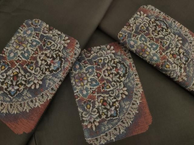 平和屋着物○本場大島紬 9マルキ 色紙花文 地空き ますいわ屋扱い