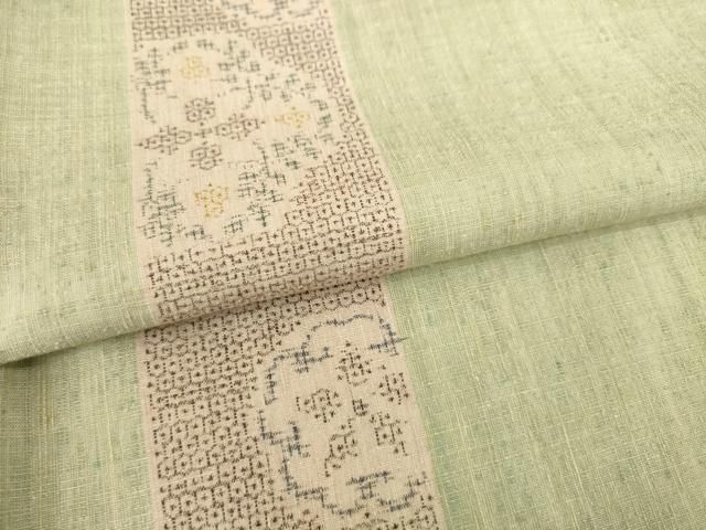  平和屋着物 本場結城紬 重要無形文化財 100亀甲 飛び亀甲柄 花間道 証紙付き 正絹 ck 紬 着物