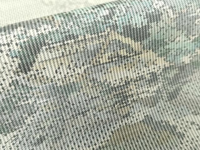  平和屋着物 本場大島紬 白大島 風景文 正絹 cs 紬 着物