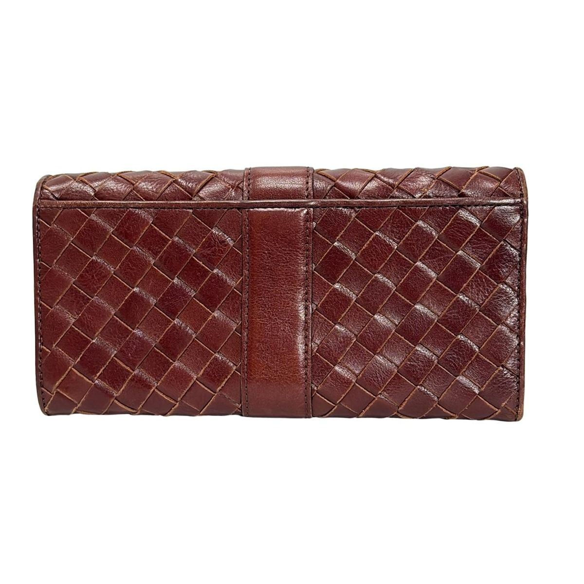 Dakota ダコタ 長財布 - ブラウン 編み込み レザー