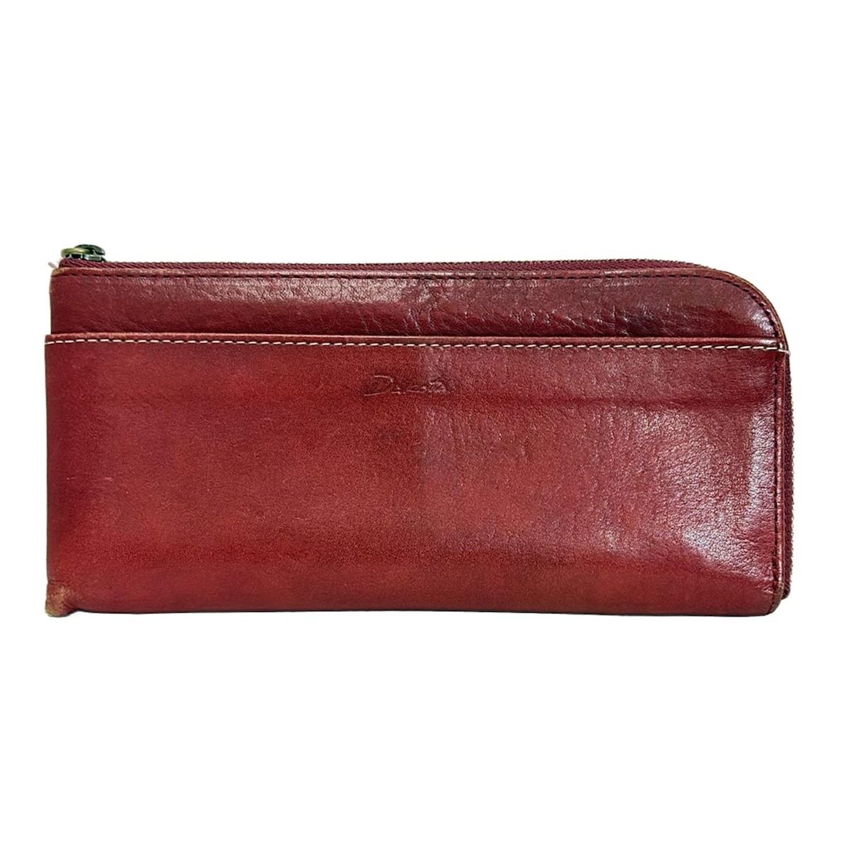 Dakota ダコタ 長財布 - レッド L字ファスナー レザー
