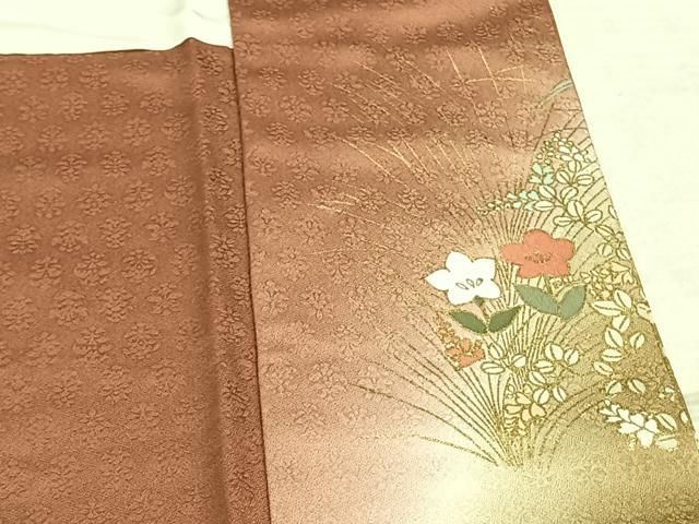  平和屋着物 豪華色留袖 駒刺繍 草花文 暈し染め 金彩 ロング丈 正絹 fy 黒留袖 着物