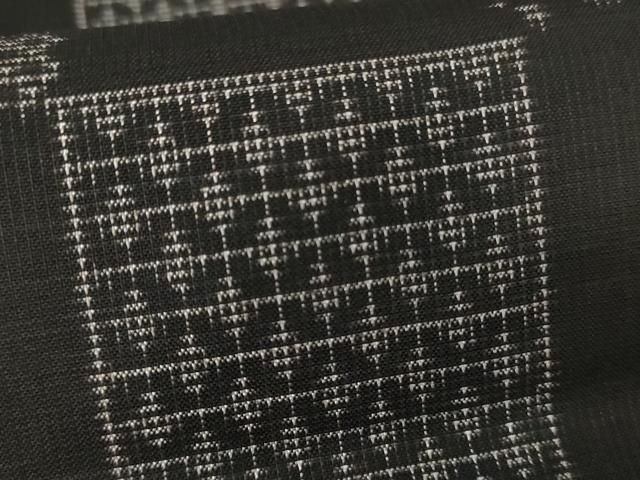 市松吉祥文 黒地