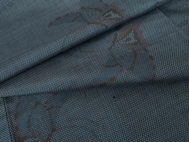 平和屋着物 本場大島紬 一元7マルキ 舞蝶文 ますいわ屋扱い 正絹 cs