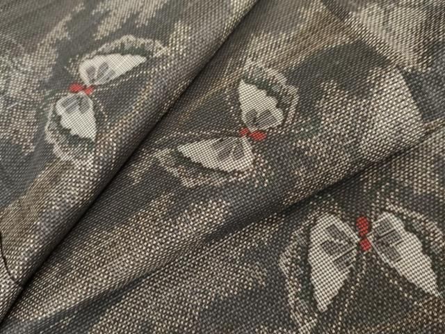 平和屋着物 本場大島紬 一元7マルキ 舞蝶文 正絹 cs