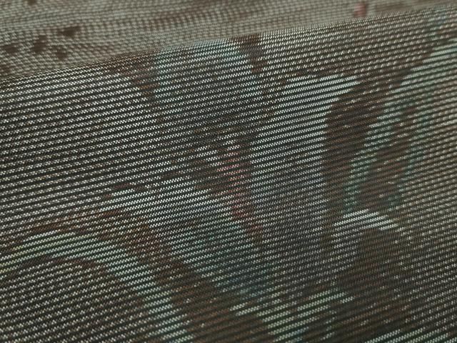  平和屋着物 本場大島紬 草花文 中昌紬織物謹製 証紙付き 正絹 ps 紬 着物