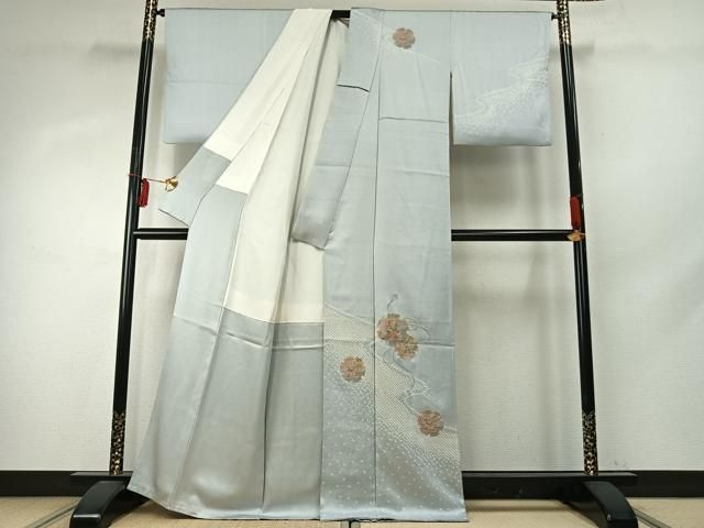 平和屋着物○訪問着 絞り 刺繍 雪輪花文 正絹 逸品 AABE1883fy - メルカリ